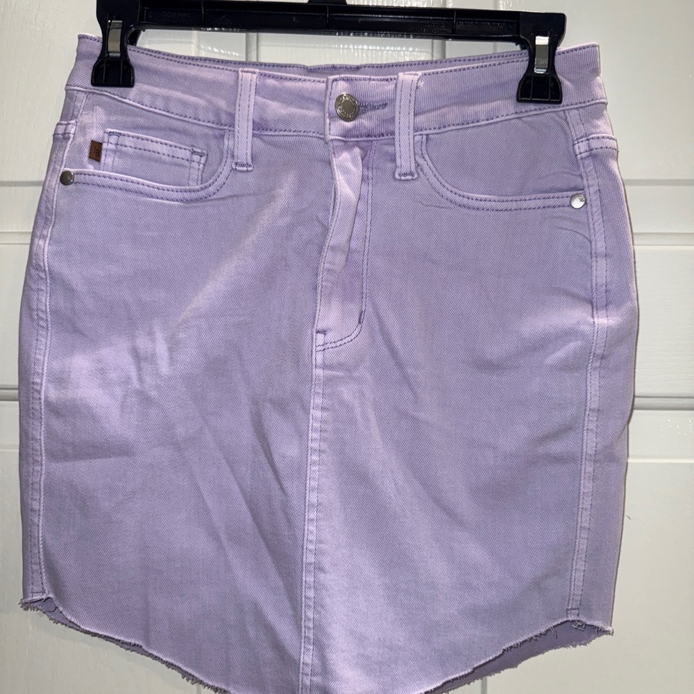 Lavender Denim Skirt